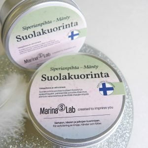 Marina’s Lab syväpuhdistava suolakuorinta – Siperianpihta & Mänty – luonnollinen kuorinta ja kosteutus iholle